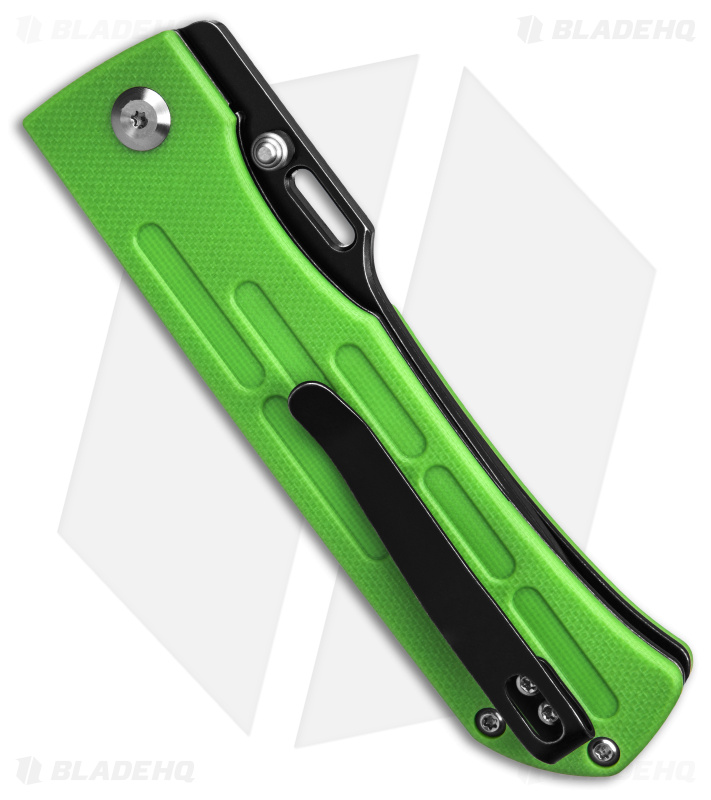 Kansept Knives Reedus Liner Lock Knife Green G-10 (3.5" Black Stonewash)