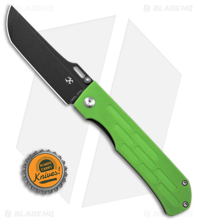 Kansept Knives Reedus Liner Lock Knife Green G-10 (3.5" Black Stonewash)