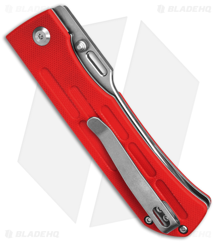 Kansept Knives Reedus Liner Lock Knife Red G-10 (3.5" Stonewash)