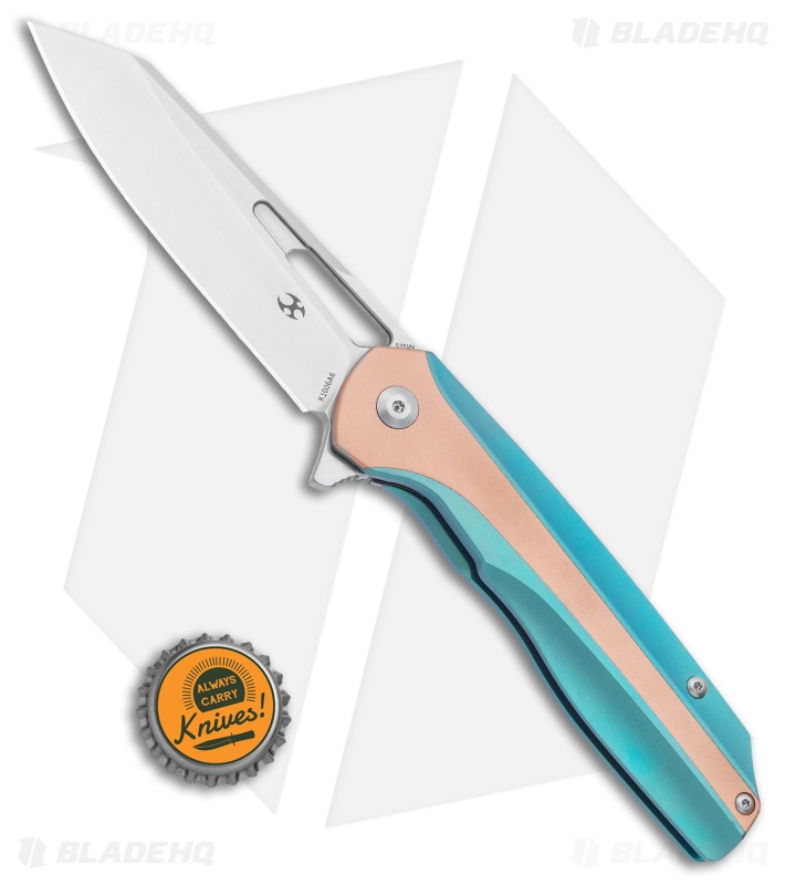 Kansept Knives Shard - Frame Lock Knife | Green Ti/Cu | Blade HQ