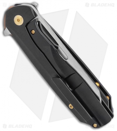Kansept Knives Shard Frame Lock Knife Black Ti/Copper (3.5" Stonewash)