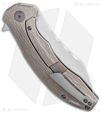 Kansept Knives Spirit Frame Lock Knife Woodgrain Titanium (3.58" Satin)