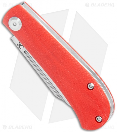Kansept Knives Swan Bevy Slip Joint Knife Red G-10 (2.5" Stonewash)
