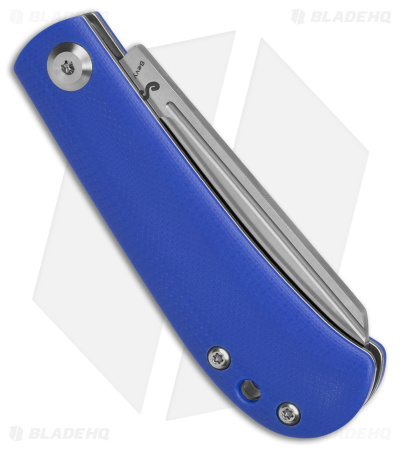Kansept Knives Swan Bevy Slip Joint Knife Blue G-10 (2.5" Satin 154CM)