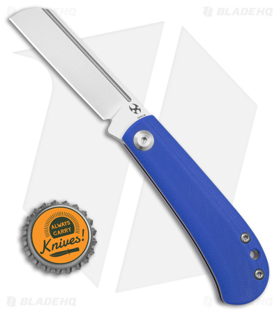 Kansept Knives Swan Bevy Slip Joint Knife Blue G-10 (2.5" Satin 154CM)