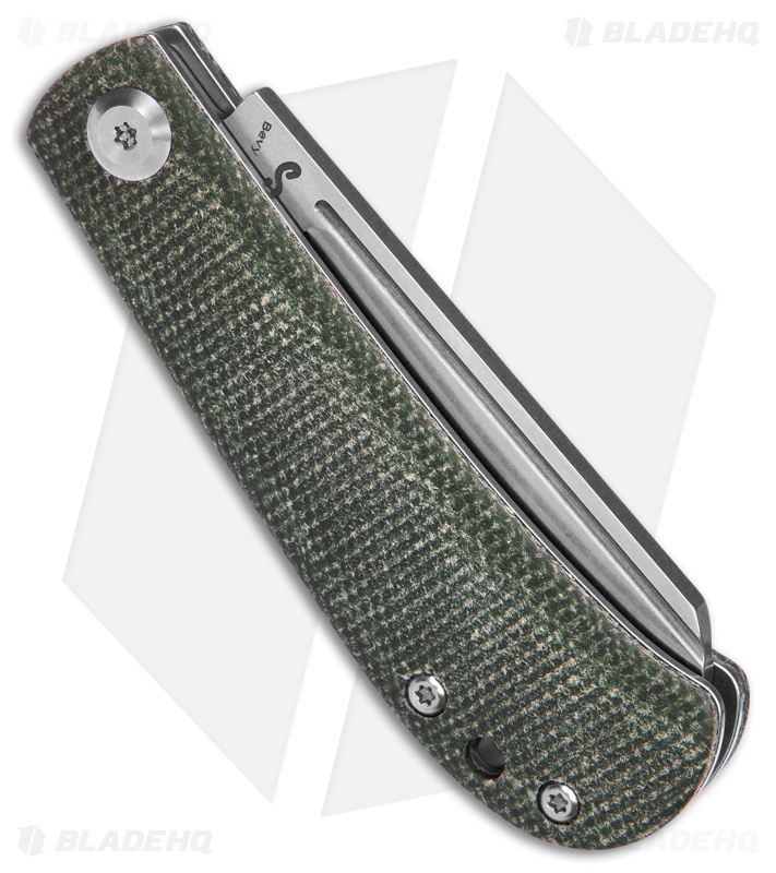 Kansept Knives Swan Bevy Slip Joint Knife Green Micarta (2.5" Stonewash 154CM)