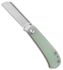 Kansept Knives Swan Bevy Slip Joint Knife Jade G-10 (2.5" Stonewash 154CM)