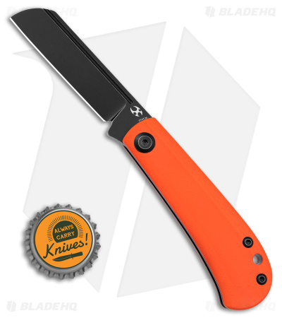 Kansept Knives Swan Bevy Slip Joint Knife Orange G-10 (2.5" Black SW)