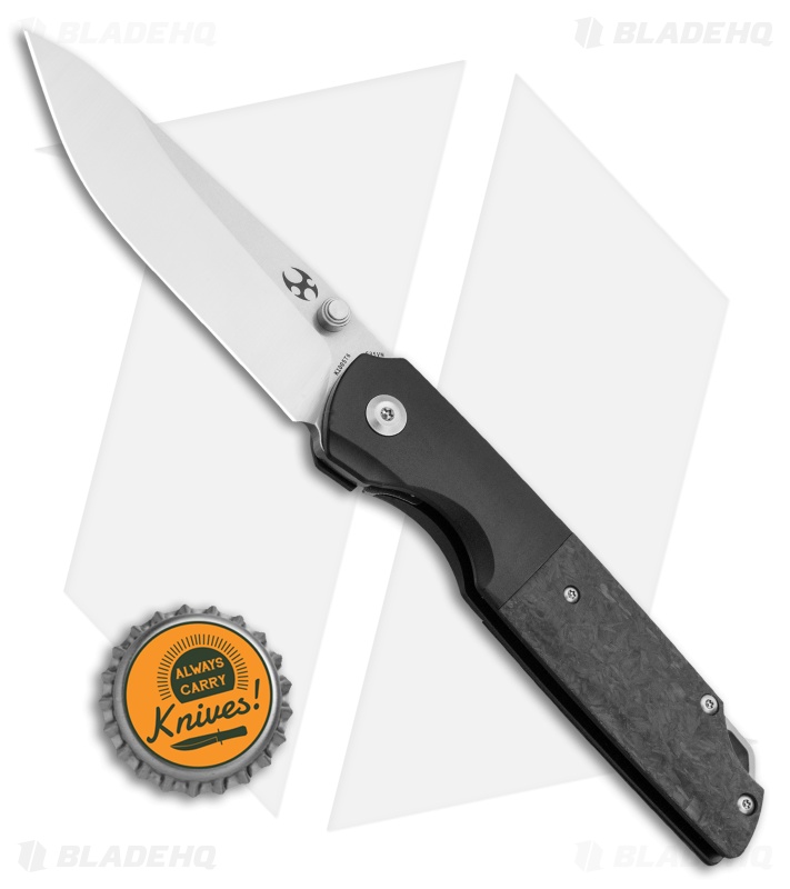 Kansept Knives Warrior Frame Lock Knife CF/Ti (3.46" Satin)
