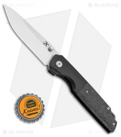 Kansept Knives Warrior Frame Lock Knife CF/Ti (3.46" Satin)