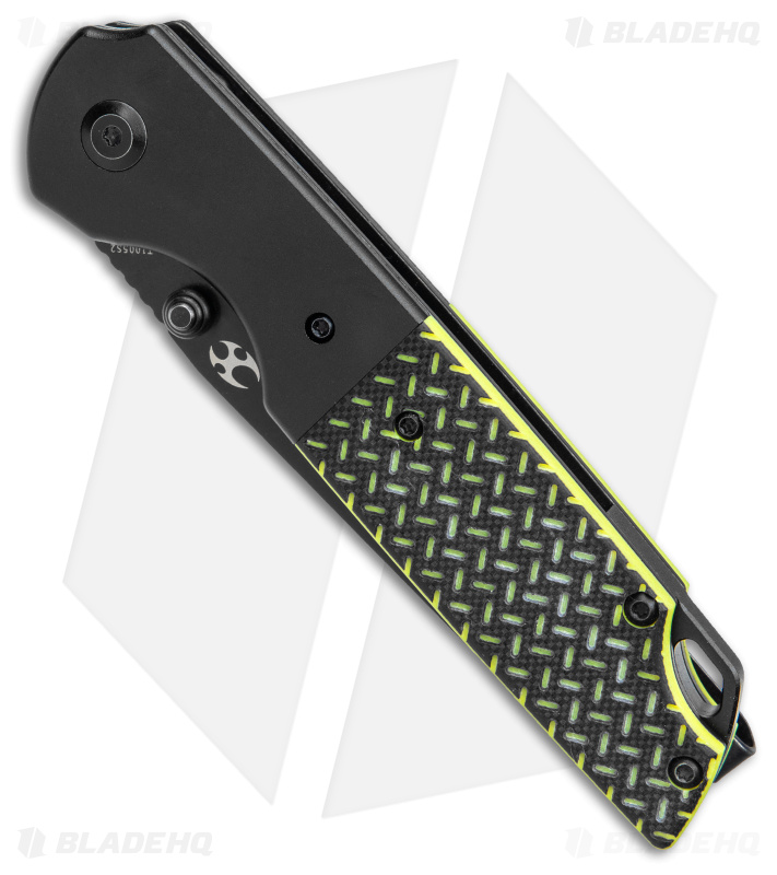 Kansept Knives Warrior DP Liner Lock Knife Black/Green G-10 (3.5" Black SW)