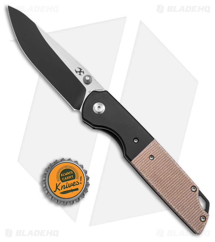 Kansept Knives Warrior Liner Lock Knife Brown Micarta (3.5" Two-Tone)