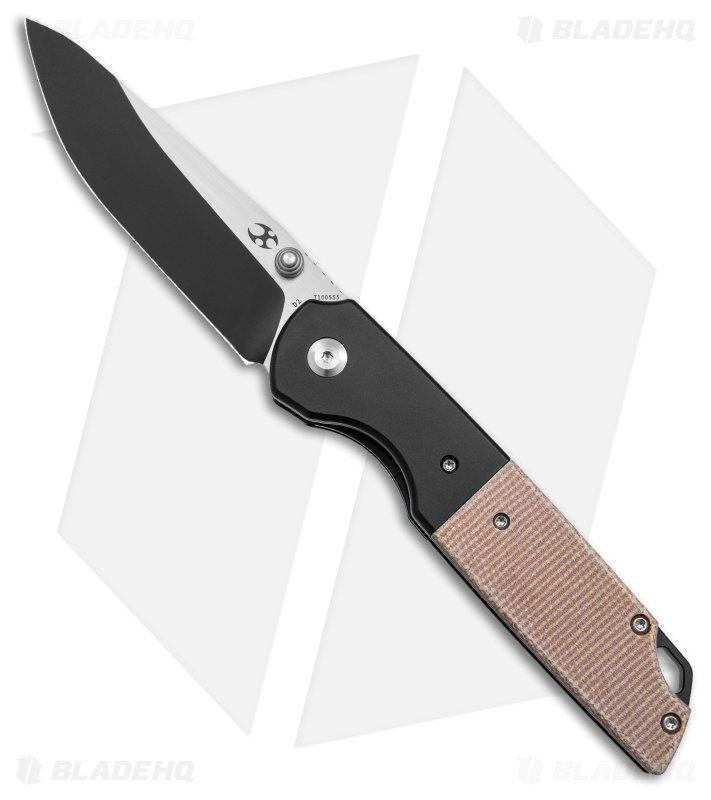 Kansept Knives Warrior Liner Lock Knife Brown Micarta (3.5" Two-Tone)