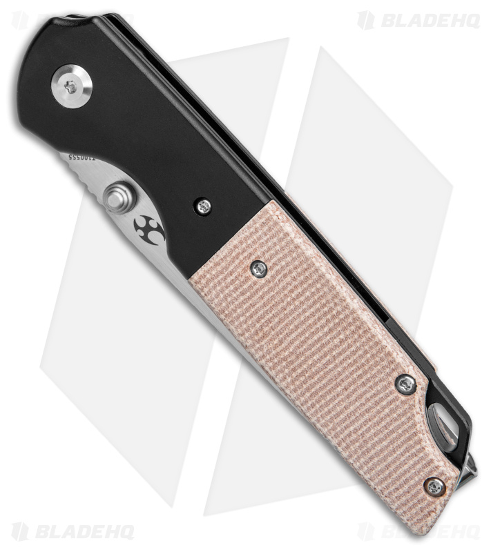 Kansept Knives Warrior Liner Lock Knife Brown Micarta (3.5" Two-Tone)