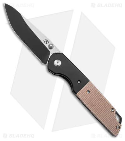 Kansept Knives Warrior Liner Lock Knife Brown Micarta (3.5" Two-Tone)