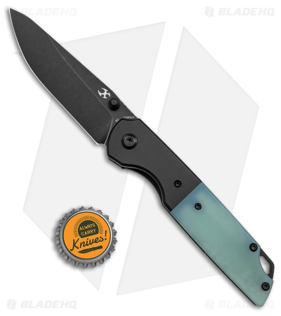 Kansept Knives Warrior Liner Lock Knife Jade G-10 (3.5" Black Stonewash)