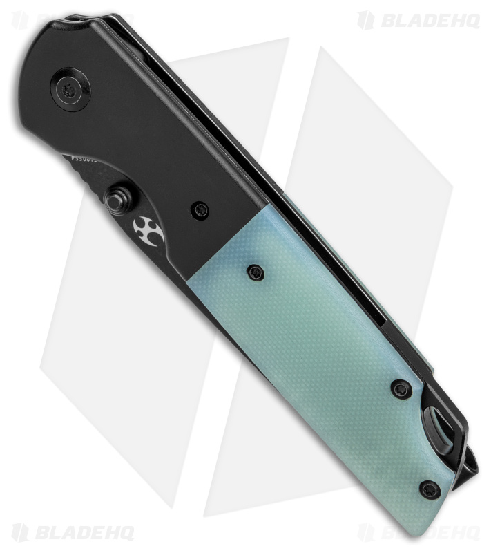 Kansept Knives Warrior Liner Lock Knife Jade G-10 (3.5" Black Stonewash)