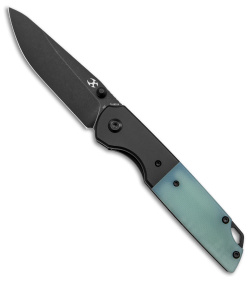 Kansept Knives Warrior Liner Lock Knife Jade G-10 (3.5" Black Stonewash)