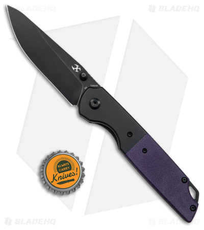 Kansept Knives Warrior Liner Lock Knife Purple G-10 (3.5" Black Stonewash)