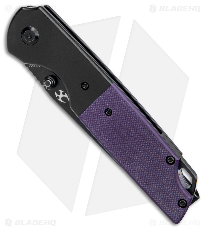 Kansept Knives Warrior Liner Lock Knife Purple G-10 (3.5" Black Stonewash)
