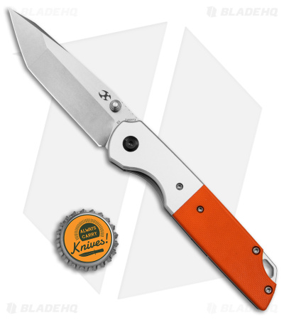 Kansept Knives Warrior Tanto Liner Lock Knife Orange G-10 (3.5" Stonewash)