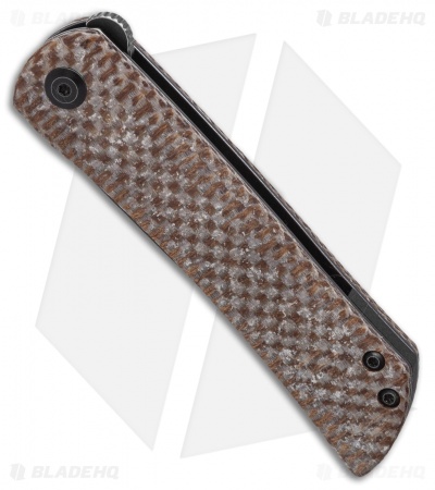 Kansept Knives Weasel Slip Joint Knife Shred Brown Micarta (3.13" Black SW)