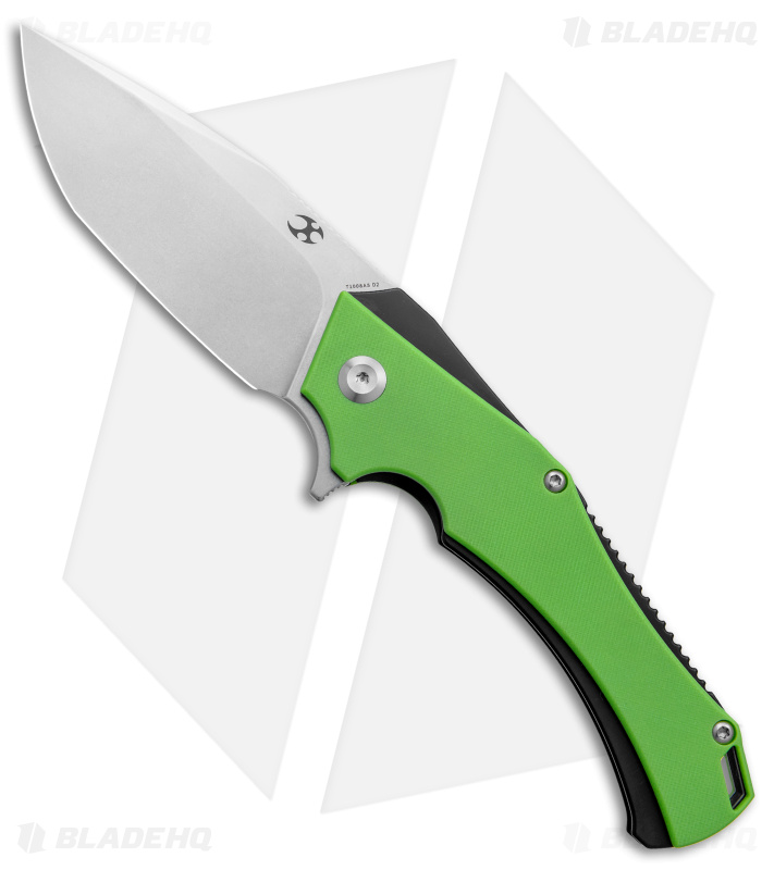 Kansept Knives Hellx | Liner Lock Knife | Green G-10 - Blade HQ