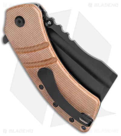 Kansept Knives XL Korvid Knife | Brown Micarta + Black - Blade HQ
