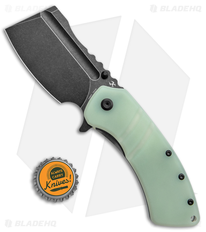 Kansept Knives | Jade G-10 + Black Cleaver | XL Korvid Knife