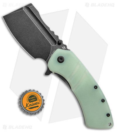 Kansept Knives XL Korvid Liner Lock Knife Jade G-10 (3.5" Black)