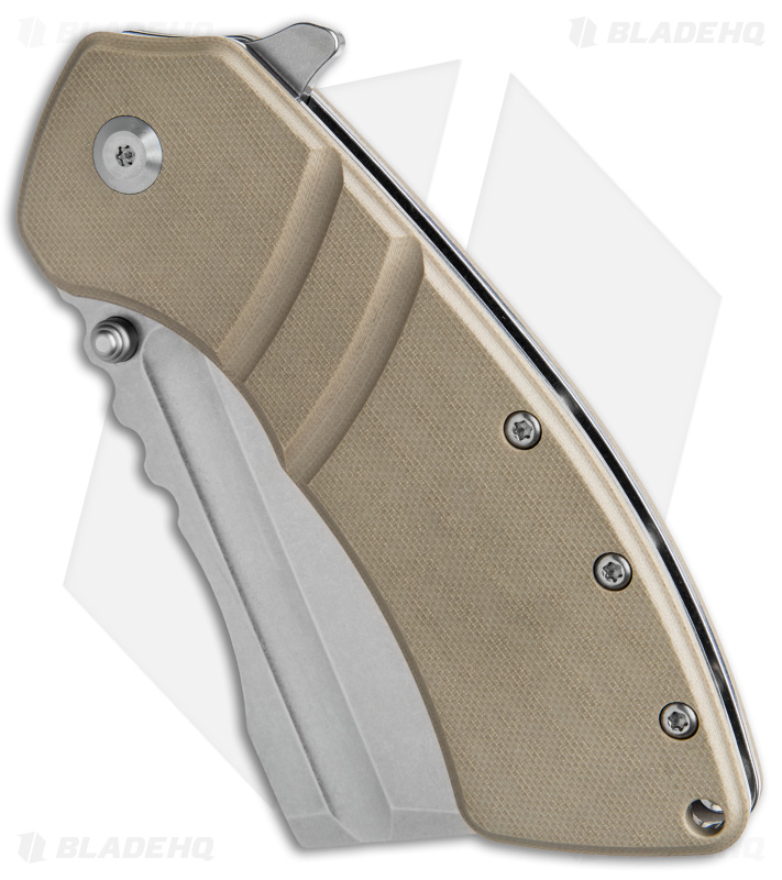 Kansept Knives XL Korvid Cleaver Knife | Light Sand G-10 - Blade HQ