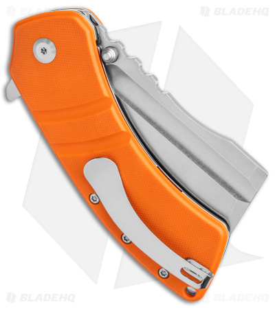 Kansept Knives XL Korvid Liner Lock Knife Orange G-10 (3.5" Satin)
