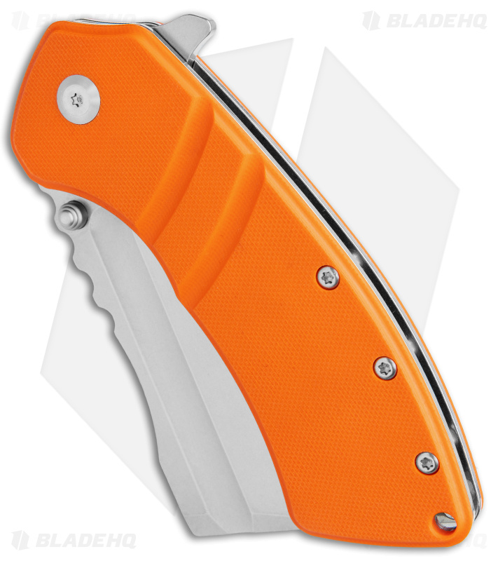 Kansept Knives XL Korvid Liner Lock Knife | Orange G-10 - Blade HQ