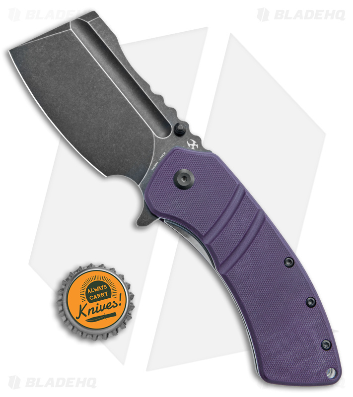 Kansept Knives XL Korvid Cleaver Knife Purple G-10 + Black - Blade HQ