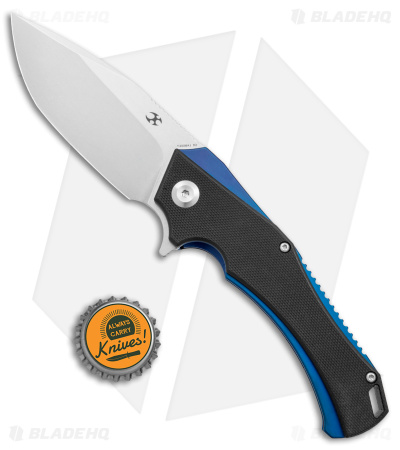 Kansept Knives Mini Hellx Liner Lock Knife Black G-10 (3.5" Stonewash) T2008A1