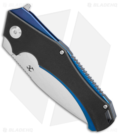 Kansept Knives Mini Hellx Liner Lock Knife Black G-10 (3.5" Stonewash) T2008A1