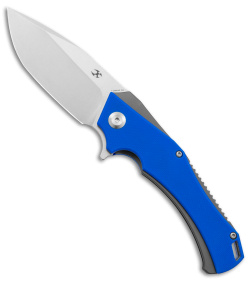 Kansept Mini Hellx Liner Lock Knife Blue G-10 (3.5" Stonewash) T2008A3