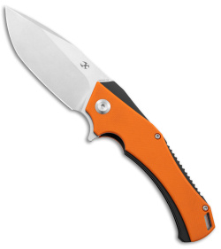 Kansept Mini Hellx Liner Lock Knife Orange G-10 (3.5" Stonewash) T2008A5