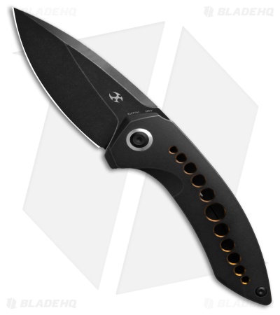 Kansept Odd 21 Knife Black SW Ti W/Bronze Holes