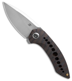 ♯♯ Kansept Odd 21 Knife Black SW Ti W/Bronze Holes