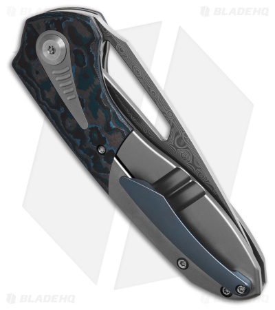 Kansept Thoth Frame Lock Knife Artic Storm Titanium (3.5" Damascus)