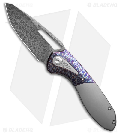 Kansept Thoth Knife Lightning Strike Titanium Damascus