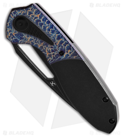 Kansept Thoth Frame Lock Knife Lightning Strike Titanium (3.5" Black SW)