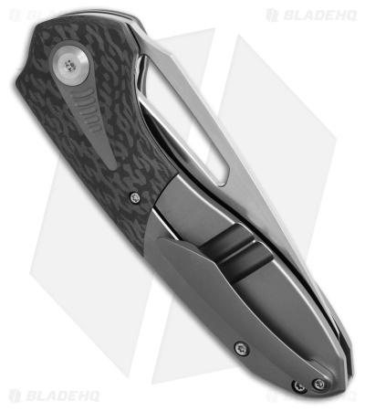 Kansept Thoth Frame Lock Knife Titanium Twill Carbon Fiber (3.5" Satin)