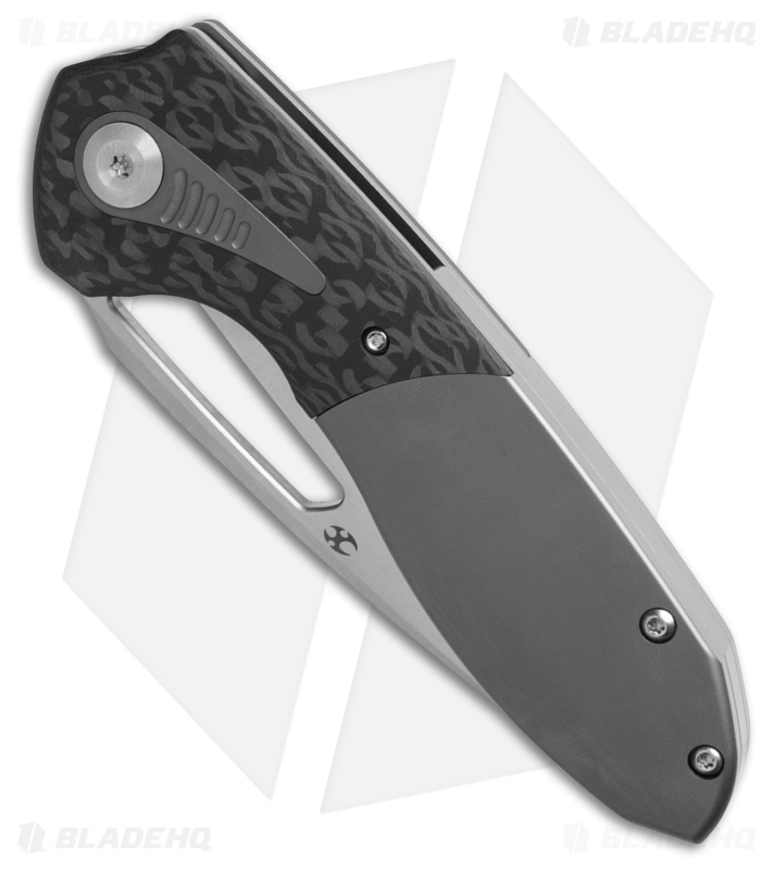 Kansept Thoth Frame Lock Knife Titanium Twill Carbon Fiber (3.5" Satin)