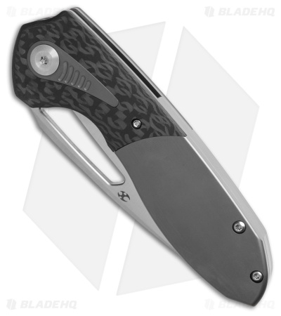 Kansept Thoth Frame Lock Knife Titanium Twill Carbon Fiber (3.5" Satin)