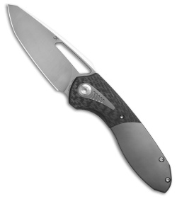 Kansept Thoth Frame Lock Knife Titanium Twill Carbon Fiber (3.5" Satin)