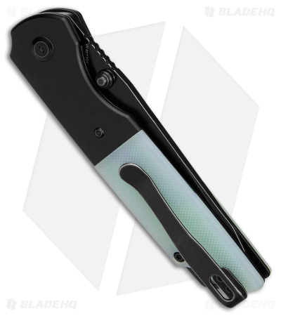 Kansept Warrior Tanto Liner Lock Knife Jade G-10 (3.46" Black Stonewash)