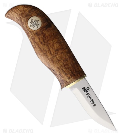 Karesuando Kniven Sami Uraka Hunter Knife Oiled Curly Birch (3" Polish)