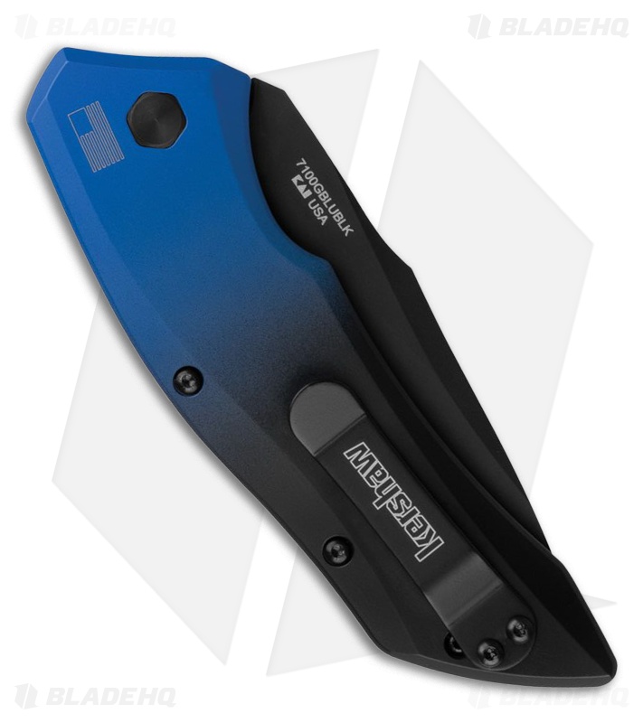 Kershaw Launch 1 Automatic MagnaCut Knife Black/Blue Aluminum (3.4" Black)